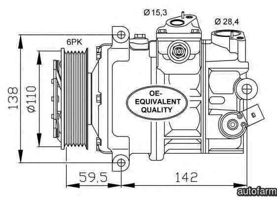 Compresor, climatizare VW GOLF V Variant (1K5) NRF 32147