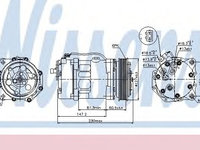 Compresor, climatizare VW LT II bus (2DB, 2DE, 2DK) (1996 - 2006) NISSENS 89044 piesa NOUA