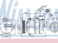 Compresor, climatizare VW PASSAT (3B2) (1996 - 2001) NISSENS 89054 piesa NOUA