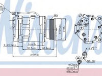 Compresor, climatizare VW POLO (6N2) (1999 - 2001) NISSENS 89088 piesa NOUA