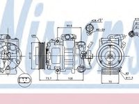 Compresor, climatizare VW POLO (6R, 6C) (2009 - 2016) NISSENS 89026 piesa NOUA