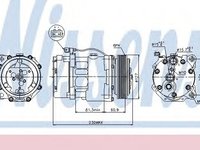 Compresor, climatizare VW TRANSPORTER IV caroserie (70XA) (1990 - 2003) NISSENS 89061 piesa NOUA