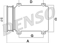 Compresor DCP50302 DENSO pentru Toyota Altis Toyota Axioaltis Toyota Corolla Toyota Auris Toyota Blade