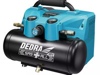 Compresor fara fir, compresor de aer fara fir 2x18v dedra sas+all ded7077v rezervor de 6l