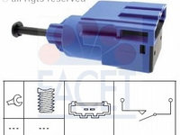 Comutator actionare ambreiaj tempomat 7 1220 FACET pentru Seat Ibiza Vw Sharan Ford Galaxy Audi A3 Seat Alhambra Skoda Praktik Skoda Roomster Skoda Octavia Audi A6 Vw Golf Seat Arosa Vw Lupo Vw Beetle Vw New Vw Novo Skoda Fabia Audi Tt Vw Bora Vw Jet