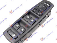 Comutator geamuri electrice / Reglaj oglinzi, 1 conector, 13 Pini - Stanga Renault Megane / GT Line / GT 2014-2015 Produs NOU