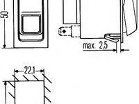 Comutator lampa marsarier 6GM 007 832-271 HELLA