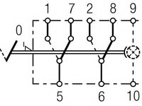 Comutator lampa marsarier 6RH 007 832-491 HELLA
