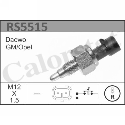 Comutator, lampa marsarier (RS5515 CALORSTAT by Vernet) ABARTH,ALFA ROMEO,CADILLAC,CHEVROLET,Citroen,DAEWOO,FIAT,LANCIA,MG,MINI,OPEL,PEUGEOT,PORSCHE,ROVER,SAAB,SUZUKI,VAUXHALL