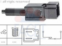 Comutator lumini frana 7 1165 FACET pentru Nissan Camiones Nissan Frontier Nissan Navara Nissan March Nissan Micra Nissan X-trail Nissan Cube Nissan Primera Nissan Dualis Nissan Qashqai Nissan Almera Nissan Pulsar Nissan Maxima Nissan 350 Nissan Fair