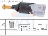 Comutator lumini frana 7 1197 FACET pentru CitroEn Berlingo CitroEn C3 Peugeot Grand Peugeot Partner Peugeot Ranch CitroEn Xsara Peugeot 206 Peugeot 206 Peugeot 607 CitroEn C5 Peugeot 307 CitroEn C2