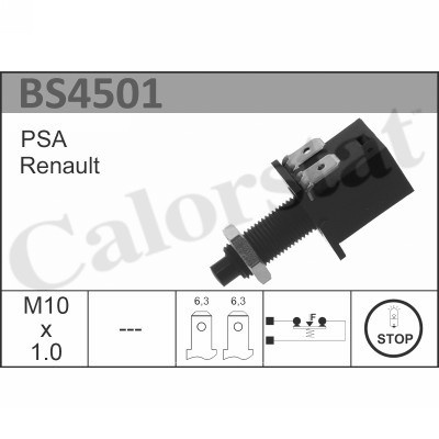 Comutator lumini frana (BS4501 CALORSTAT by Vernet) Citroen,PEUGEOT,RENAULT,TALBOT