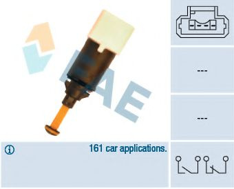 Comutator lumini frana CITROËN C3 Pluriel (HB_) (2003 - 2016) FAE 24898
