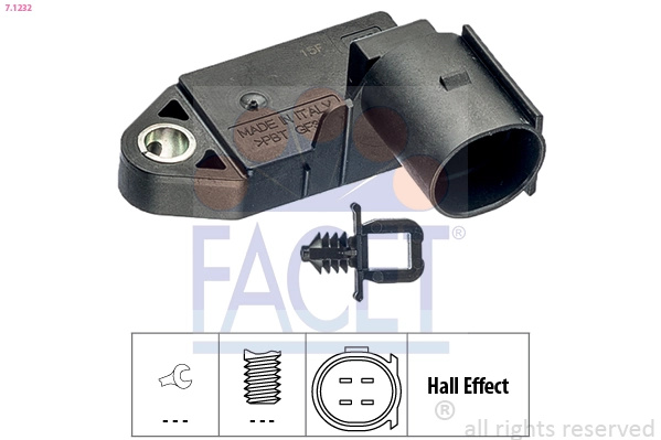 Comutator lumini frana FACET 7.1232