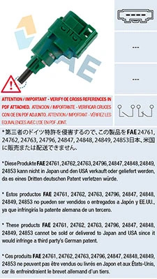Comutator lumini frana FAE VW BORA Variant (1J6) 1999-2005 - 24762