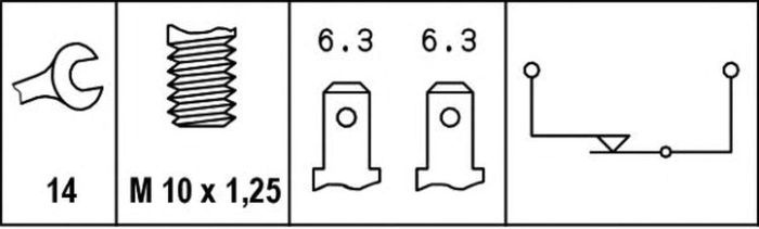 Comutator lumini frana MITSUBISHI ECLIPSE I D2 A HELLA 6DF007364001