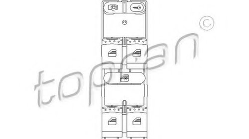 Comutator sistem inchidere 112 408 TOPRAN pen