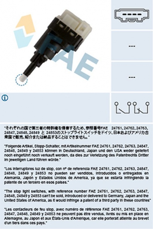 Comutator Stop AUDI Q7 4L FAE 24761