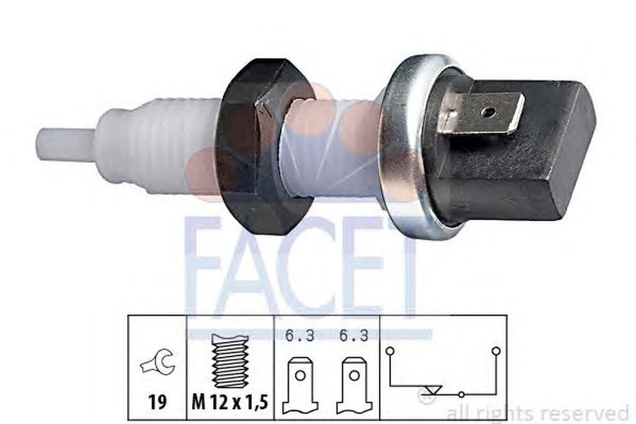 Comutator Stop IVECO DAILY II platou sasiu FACET FA 7.1000
