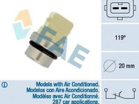 Comutator temperatura, racire AUDI A3 Sportback (8PA) (2004 - 2013) FAE 35310 piesa NOUA