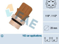 Comutator temperatura, racire SEAT ALHAMBRA (7V8, 7V9) (1996 - 2010) FAE 35580