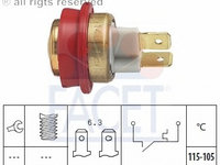 Comutator temperatura ventilator radiator 7 5143 FACET pentru Rover 800 Rover 200 Rover Cabriolet Rover 400 Rover 600 Honda Accord Rover 25 Rover 45