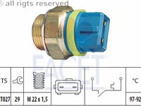 Comutator temperatura ventilator radiator 7 5145 FACET pentru CitroEn Ax CitroEn Zx CitroEn Xantia Peugeot 205 Peugeot 309 Peugeot 405 Peugeot 106 Peugeot 306 Peugeot 806 Fiat Ulysse CitroEn Evasion CitroEn Synergie Peugeot 406