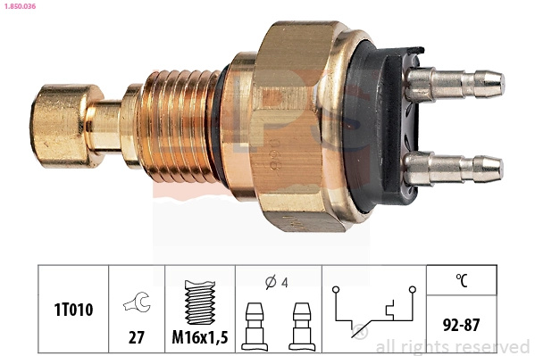 Comutator temperatura, ventilator radiator EPS 1.850.036 la masina HONDA CIVIC II Shuttle (EE) 1988 1989 1990 1991 1992 1993 1994 1995