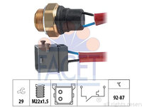 Comutator temperatura, ventilator radiator FACET 7.5144