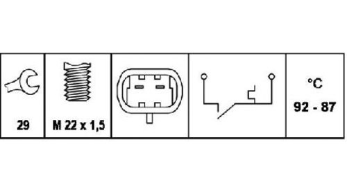 Comutator temperatura, ventilator radiator FI