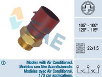 Comutator temperatura, ventilator radiator OPEL COMBO (71_) (1994 - 2001) FAE 38040