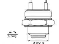 Comutator temperatura, ventilator radiator PEUGEOT 104, FIAT STRADA I (138A), SAAB 900 Cabriolet - WAHLER 6010.88D