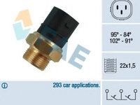 Comutator temperatura, ventilator radiator SEAT IBIZA Mk IV (6L1) (2002 - 2009) FAE 38180