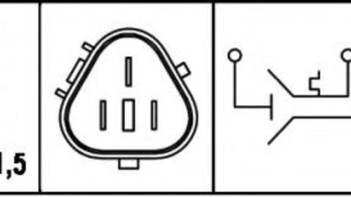 Comutator temperatura, ventilator radiator VW NEW BEETLE Cabriolet (1Y7) (2002 - 2010) HELLA 6ZT 007 800-111