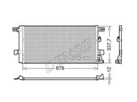 Condensator AC Audi A4, 2015-, A5, 2016-, A6 (C8), 2018-, A7 (4k), 2018- Aluminiu/Aluminiu Brazat, 675(645)X337x12, Cu Uscator Si Filtru Integrat, iesire : 13,8 Mm, intrare : 15,4 Mm, Oem/Oes (Denso), Tip Gaz : R1234yf,