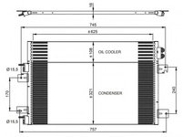 Condensator climatizare 350031 NRF