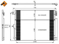 Condensator climatizare 350038 NRF