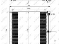 Condensator climatizare 350203 NRF