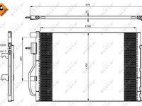 Condensator climatizare 350393 NRF pentru Renault Megane Renault Talisman Renault ScEnic Renault Grand