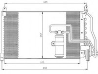 Condensator climatizare 35134 NRF pentru Opel Vectra Opel Calibra