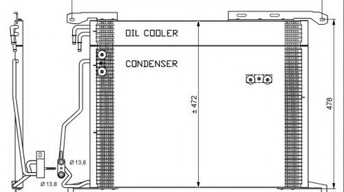 Condensator climatizare 35578 NRF pentru Merc