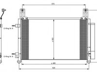 Condensator climatizare 35796 NRF pentru Chevrolet Matiz Chevrolet Spark Daewoo Matiz