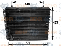 Condensator, climatizare (8FC351035041 HELLA) BMW