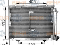 Condensator, climatizare (8FC351036014 HELLA) MERCEDES-BENZ