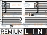 Condensator, climatizare (8FC351303501 HELLA) AUDI,AUDI (FAW)