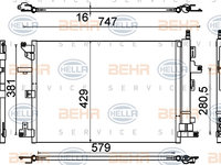 Condensator, climatizare (8FC351310601 HELLA) VOLVO