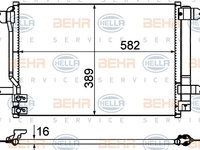 Condensator, climatizare (8FC351344584 HELLA) VW