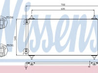 Condensator climatizare 940146 NISSENS pentru Fiat Ulysse Peugeot 807 CitroEn C8