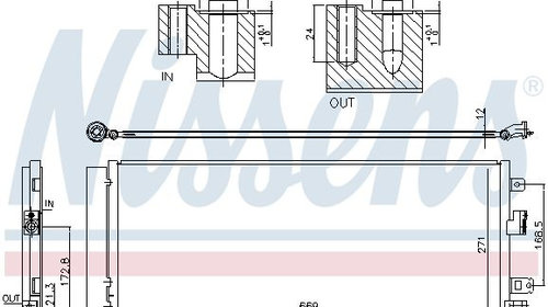 Condensator climatizare 940568 NISSENS pentru