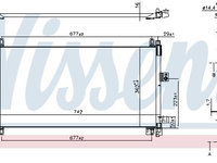 Condensator climatizare 940656 NISSENS pentru Peugeot 508 Peugeot 407